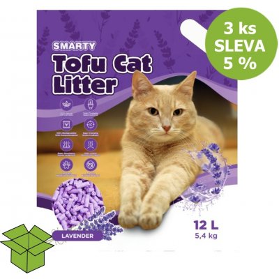 Smarty Tofu Cat Litter Lavender 3 x 12 l – Zboží Dáma