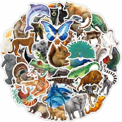 Sada 80 ks samolepek - Zoo – Zboží Mobilmania