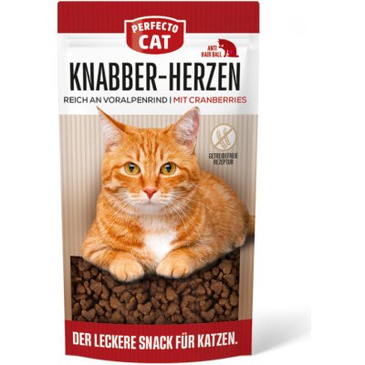 Perfecto Cat Feine Knabber Snack s Alpským šťavnatým Hovězím Anti Hairball 50 g