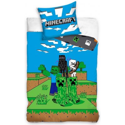 Carbotex bavlna povlečení Minecraft motiv Mob Monsters 100% bavlna 70x90 140x200 – Zboží Mobilmania