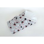 JAN peří Rychlozavinovačka z dutého vlákna Minnie s červenou mašlí bílý fleece – Hledejceny.cz