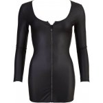 Minišaty s dlouhými rukávy a třpytivým zipem vpředu – Zboží Dáma