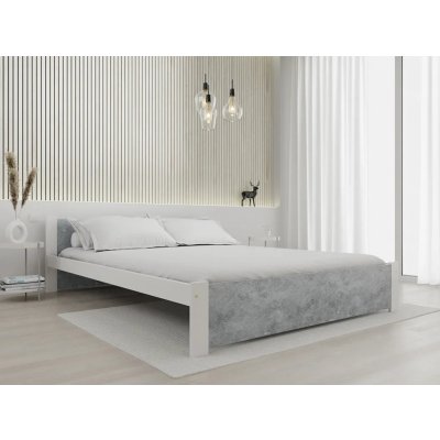 Textilomanie Ikaros beton / bílá s laťkovým roštem matrace Somnia 18 cm – Zboží Dáma