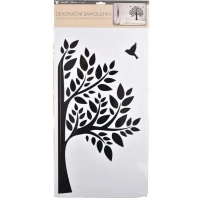 Anděl Samolepka na zeď černý strom 2 archy 32 x 60 cm 15506 – Zboží Dáma