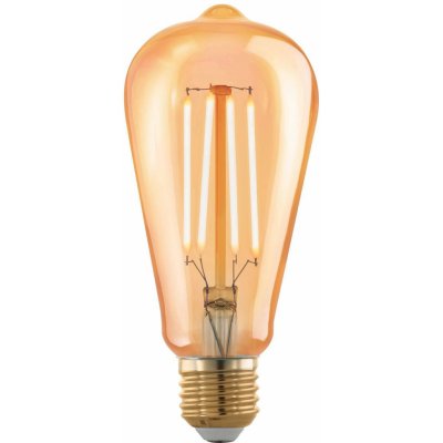 Eglo 110067 LED celoskleněná žárovka E27 Vintage filament ST64 4W/28W 300lm 1700K GOLD DIM stmívatelná