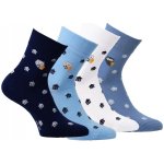 RS dámské bavlněné barevné zdravotní vzorované ponožky 6100420 4 pack