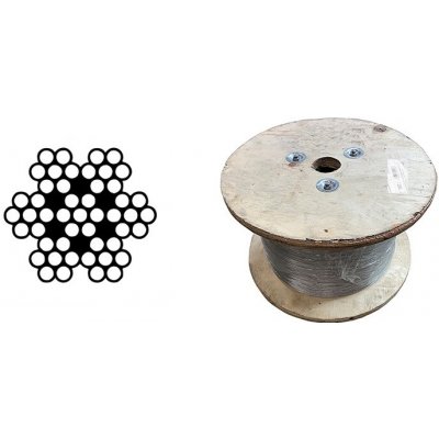 Lano nerezové 7x7, nerez A4, 4mm, cívka 500m – Zboží Mobilmania