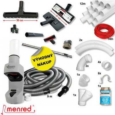 Zasouvací hadice do garáže určená pro centrální vysávání - Instalační komplet – Zboží Mobilmania