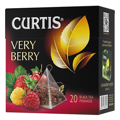 Curtis černý čaj Very Berry pyramidy 20 ks