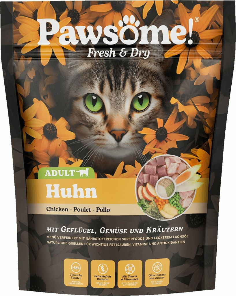 PAWSOME Fresh & Dry Cat s kuřecím masem 0,75 kg