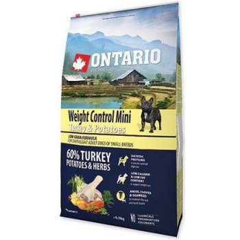 Ontario Mini Weight Control Turkey & Potatoes 6,5 kg