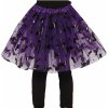 Dětský karnevalový kostým Guirca Tutu sukně s motivem "Halloween" fialová 30 cm