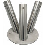 Fasádní držák na vlajku - nerezový (kruh) - Trojramenný – Zboží Mobilmania