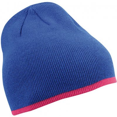 Myrtle Beach beanie with Contrasting Border Královská modrá růžová – Hledejceny.cz