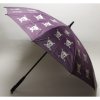 Deštník 1076 deštník vystřelovací s lebkami fialový