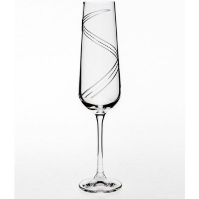 Bohemia Crystal broušené skleničky na sekt Sandra Vlna 2 x 200 ml – Zboží Mobilmania