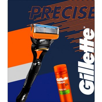 Gillette Fusion holicí strojek + Fusion gel na holení 200 ml dárková sada