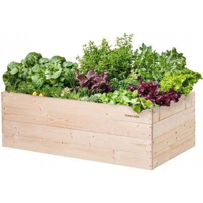 Atmowood Dřevěný vyvýšený záhon 120 x 60 x 40 cm hnědý – Sleviste.cz