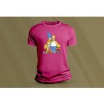 Sandratex dětské bavlněné tričko Simpsonovi Fuchsia – Zboží Mobilmania