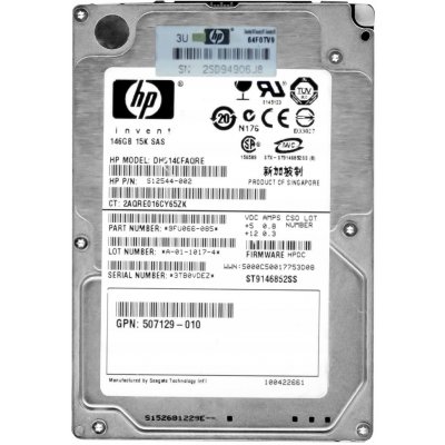 HP 146 GB 2,5" SAS-2, 6Gbps, 512544-002