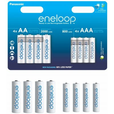 Panasonic Eneloop AA 2000mAh 4ks, AAA 800mAh 4ks BK-KJMCDE44E – Zboží Živě