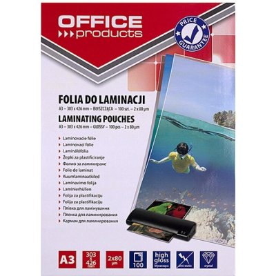 Fólie pro laminování A3, 2x80µm, antistatická, 100 KUSŮ Office Products – Hledejceny.cz