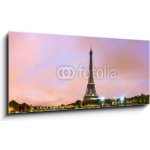 Skleněný obraz 1D panorama - 120 x 50 cm - Paris cityscape with Eiffel tower Pařížské panoráma s Eiffelovou věží – Hledejceny.cz
