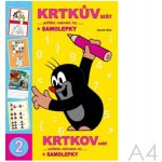 Krtkův sešit počítání malování hry samolepky Zdeněk Miler – Sleviste.cz
