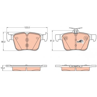 GDB1957 TRW Sada brzdových destiček, kotoučová brzda – Hledejceny.cz