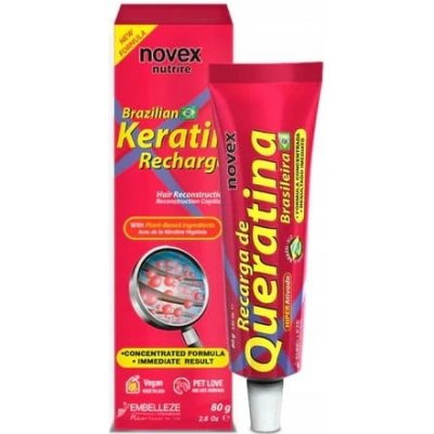 Novex Brazilian Recharge Keratin Brazilský Keratin Krémo-gel Suchý Mastný 80g