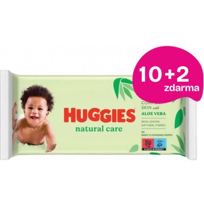 Huggies Natural Care single vlhčené ubrousky 12 x 56 ks – Zboží Dáma