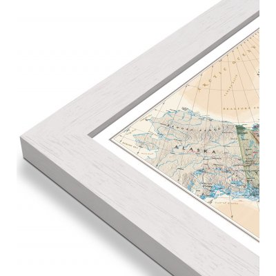 National Geographic Kanada - nástěnná mapa Executive 97 x 81 cm Varianta: mapa v dřevěném rámu, Provedení: Pegi bílý
