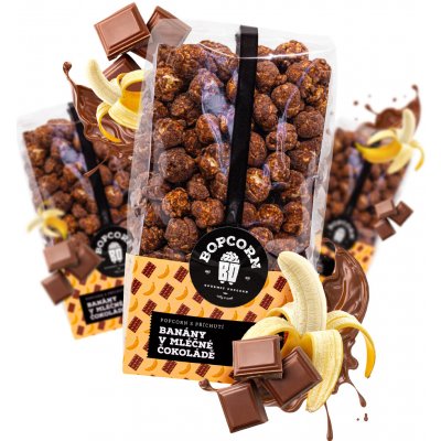 Bopcorn Banány v mléčné čokoládě popcorn 1,5 l – Zboží Dáma