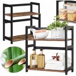Regał na Przyprawy Bambusowa Półka do Kuchni Stojan 2 Horizontální Bronz LOFT – Zboží Dáma