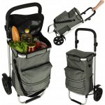 Nákupní taška na kolečkách s rámem 100 cm šedá – Zboží Dáma