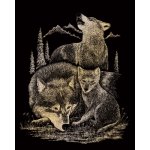 Royal & Langnickel Škrabací obr. stříbrný Vlci – Zboží Dáma