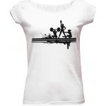 Tričko s potiskem cvičení bílá – Zboží Dáma