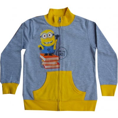 Minions mikiny rozepínací šedé – Sleviste.cz
