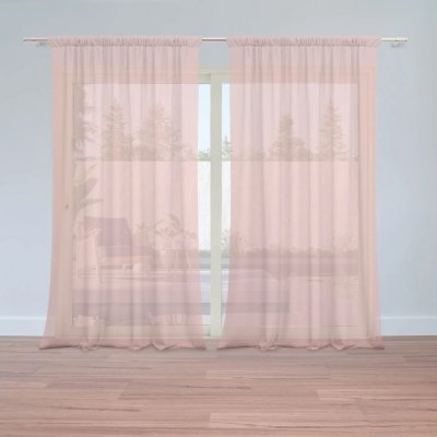 Sablio Záclony Lososová: 2ks 150x250cm – Zboží Mobilmania
