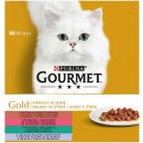 Krmivo pro kočky Gourmet Gold Cat kousky se zeleninou ve šťávě 8 x 85 g