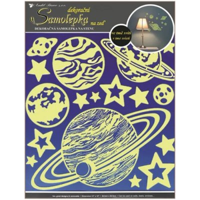 Anděl Samolepky na zeď Planety svítící ve tmě 32 x 31 cm – Sleviste.cz