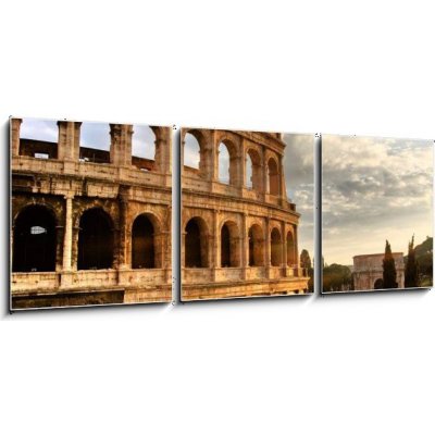 Obraz 3D třídílný - 150 x 50 cm - Roma, Colosseo colosseum Řím památka – Zbozi.Blesk.cz