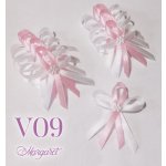 Saténové svatební vývazky V09 (Light Pink) – Zboží Dáma