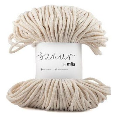 Bavlněná šňůra MILA 5mm - Ecru/P08 – Zboží Dáma
