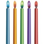 Unique SVÍČKY dortové barevně hořící – Zboží Dáma