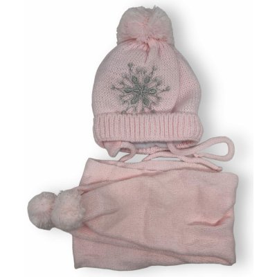 Proman Dívčí zimní čepice + šála růžové – Zboží Mobilmania