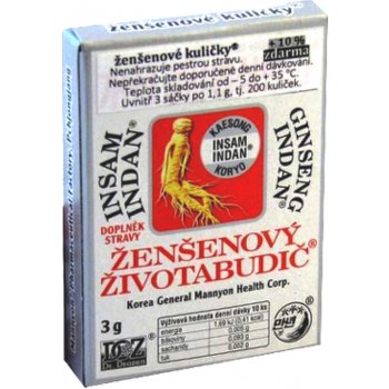 Dr. Drozen Ženšenový životabudič K.K.Insam Indan 3 g 200 kuliček