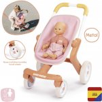 Smoby s otočnými kolečky Violette Baby Nurse 54 cm rukojeť – Zbozi.Blesk.cz
