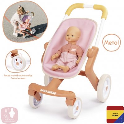 Smoby s otočnými kolečky Violette Baby Nurse 54 cm rukojeť – Zbozi.Blesk.cz