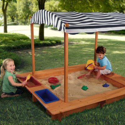 Kidkraft Luxusní dětské pískoviště se slunečníkem 160 x 150 cm – Sleviste.cz